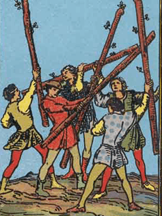Tarot karta Petica palice