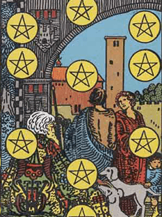 Tarot karta Desetica pentakli