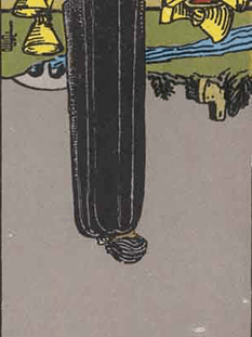 Tarot karta Petica kelihi — obrnjeno