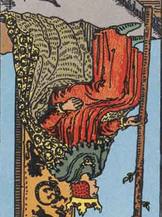 Tarot karta Kralj palice — obrnjeno