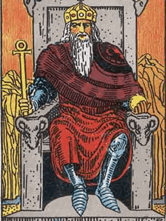 Tarot karta Cesar — pokončno