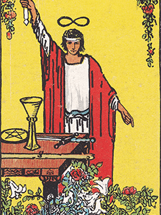 Tarot karta Magik — pokončno