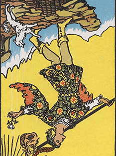 Tarot karta Norec — obrnjeno