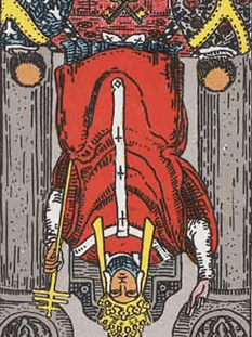 Tarot karta Svečenik — obrnjeno