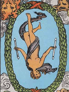 Tarot karta Svet — obrnjeno