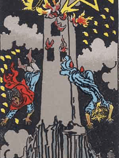 Tarot karta Trdnjava — pokončno